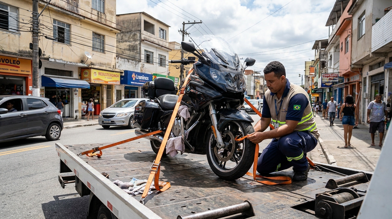 Remoção de Moto em Pane na Vila São Roque, Cotia‑SP
